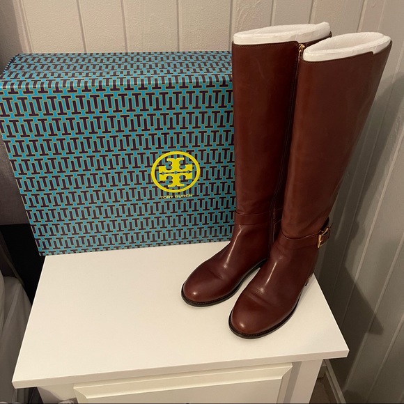Tory Burch  Brown Riding Boots- Brooke 25 MM Knee-Size 6.5 Color-Perfect Brown - Picture 7 of 12
